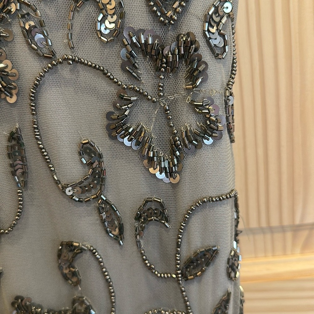 Pisarro Nights Gray Beaded Gown - Picture 11 of 13